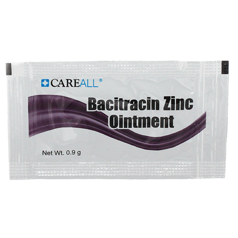 Bacitracin Zinc Ointment CAREALL® 0.9 Gram Individual Packet First Aid Antibiotic (144/BX 12BX/CS) by New World Imports  ID BACP9